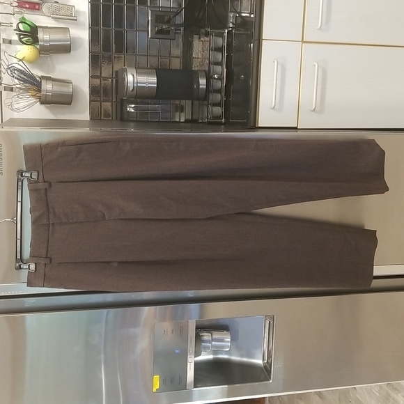 💕ALC💕 Pleated Trouser Pants ~ Brown 8 NWOT - Picture 1 of 7